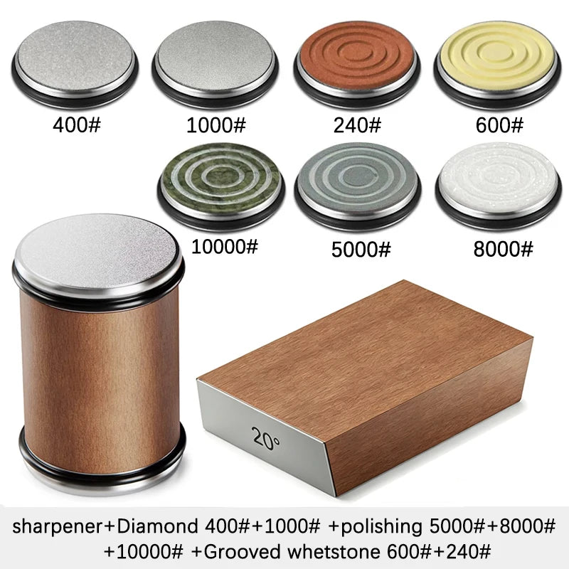 Niiruo Rolling Knife Sharpener — Double Sided Diamond Stone Roller