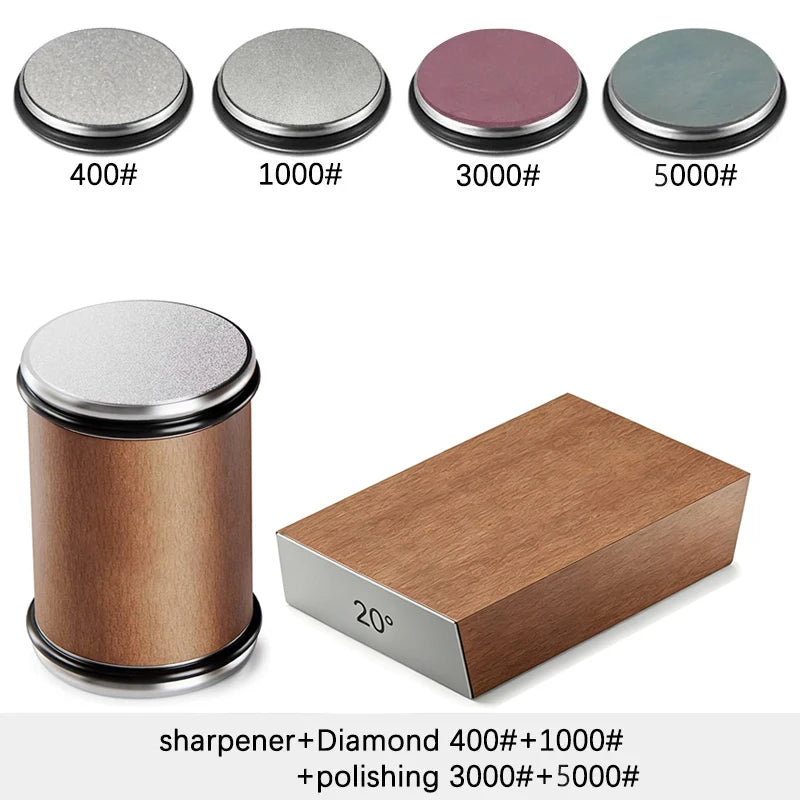 Niiruo Rolling Knife Sharpener — Double Sided Diamond Stone Roller