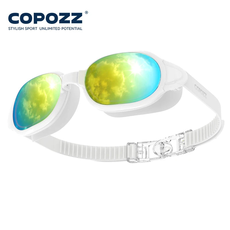 COPOZZ Prescription Swimming Goggles — Anti-Fog Diopter Eyewear for Adults