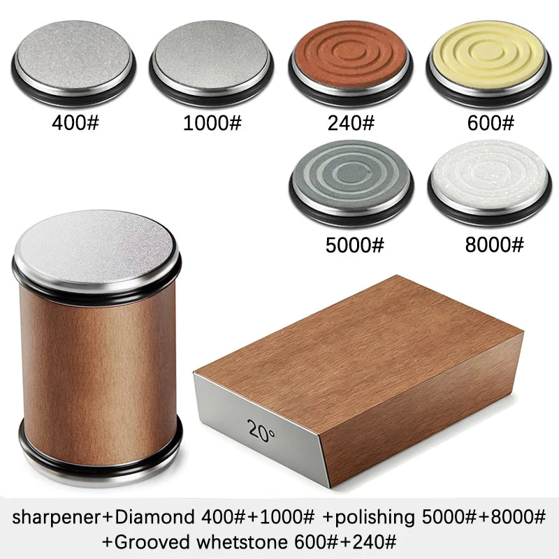 Niiruo Rolling Knife Sharpener — Double Sided Diamond Stone Roller