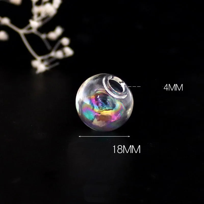 Hollow Glass Ball Orbs — Clear Bubble Vials for Jewelry Making