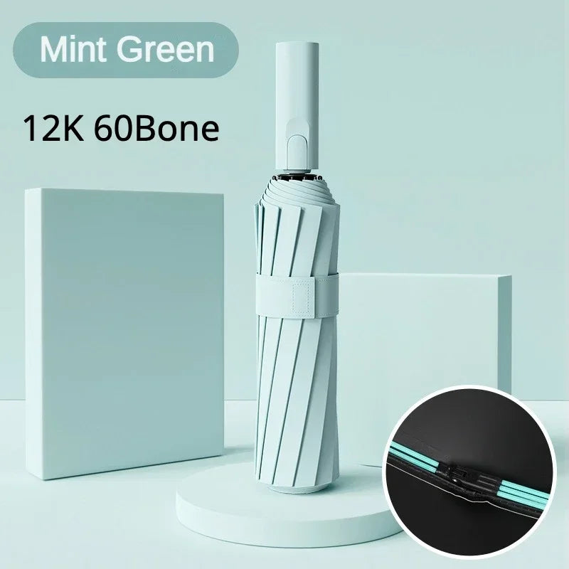 Automatic Windproof Umbrella — Large UV Protection Folding Rain Umbrella