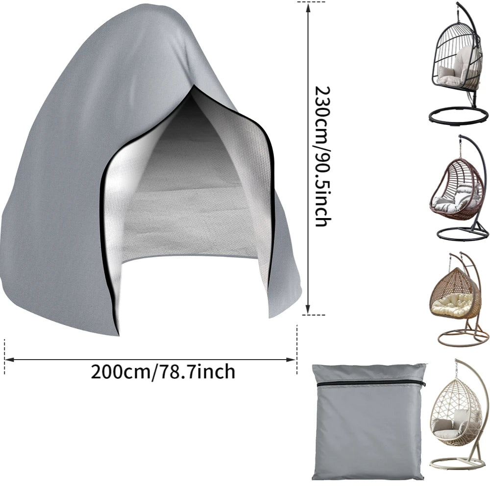 Patio Hanging Egg Chair Cover — Waterproof Heavy Duty Swing Seat Protector