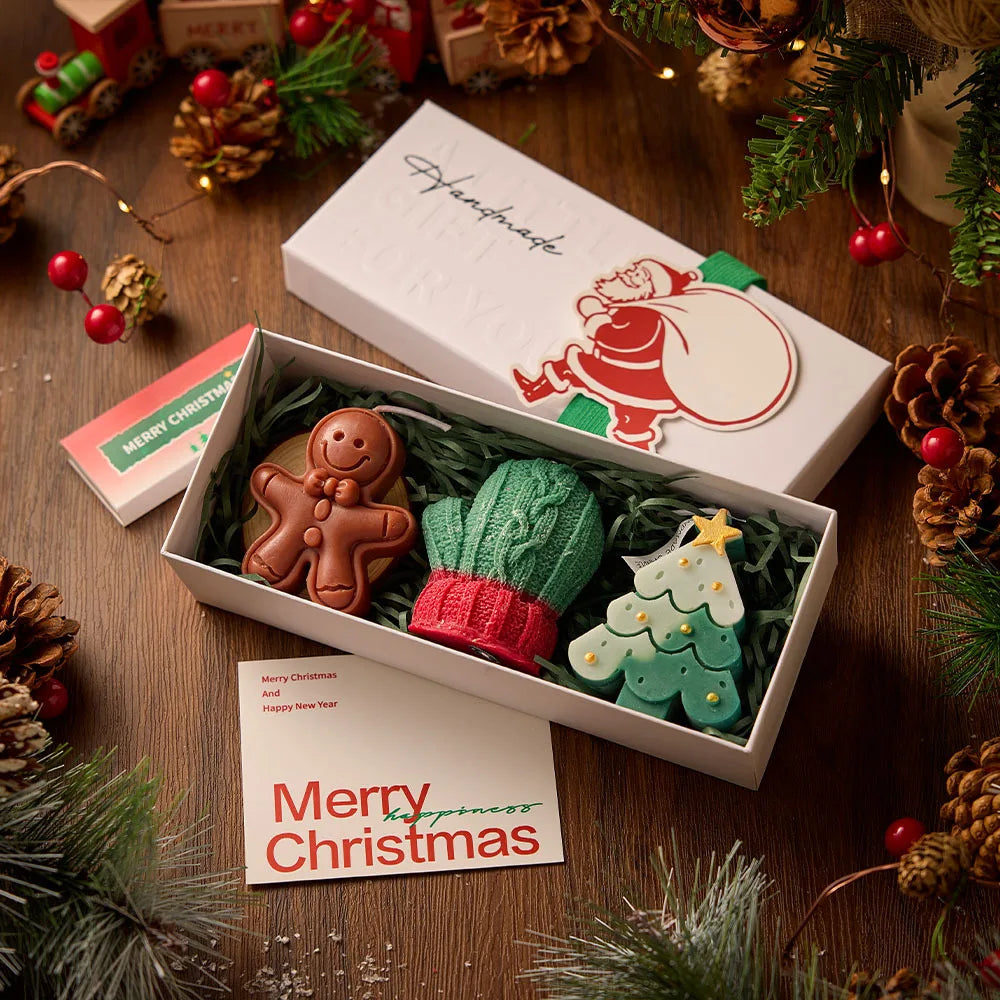 Handmade Christmas Scented Candle Gift Set — Festive Holiday Home Decor