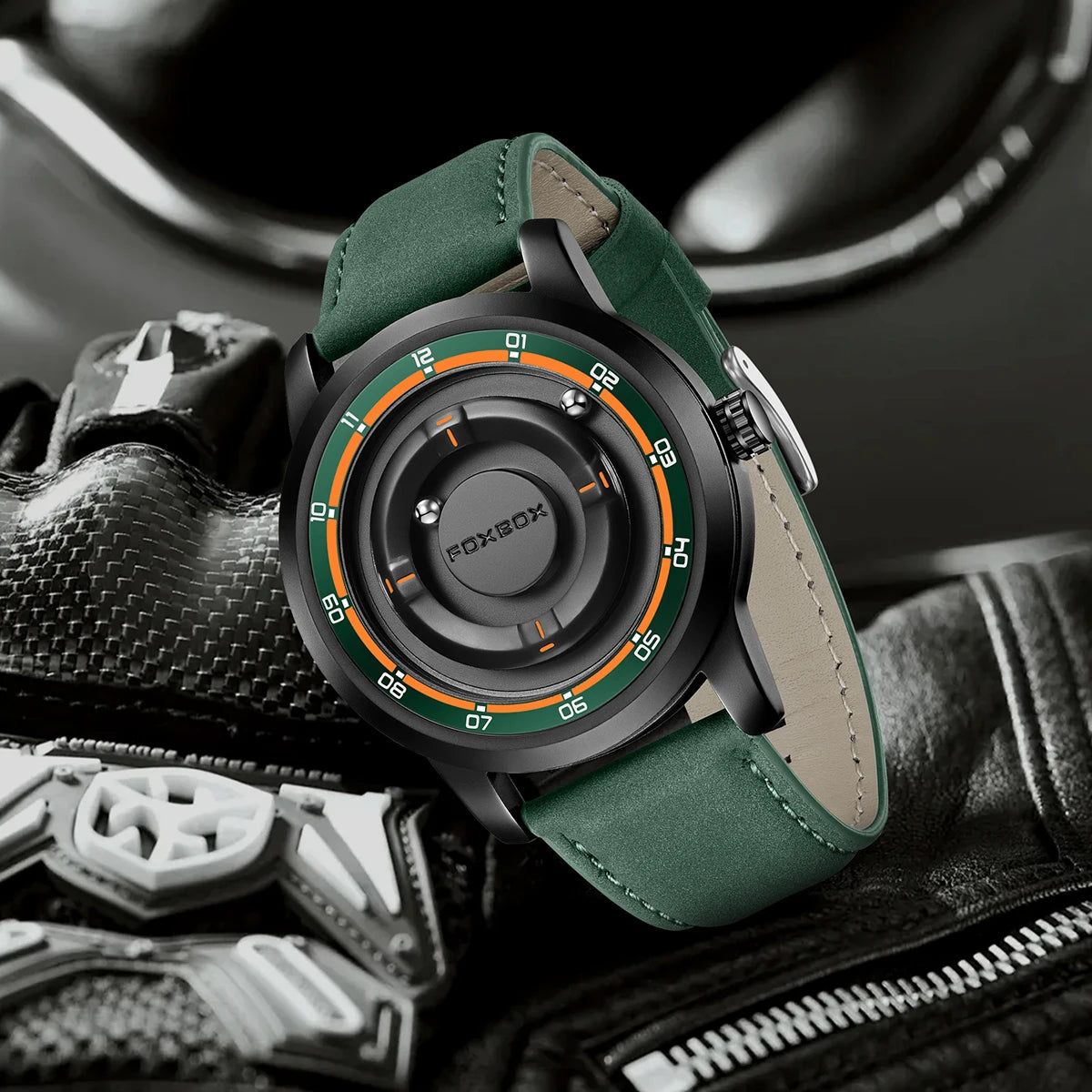 foxbox Planet Design Quartz Watch — Floating Magnetic Pointer Men's Timepiece
