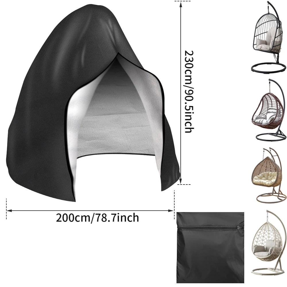 Patio Hanging Egg Chair Cover — Waterproof Heavy Duty Swing Seat Protector