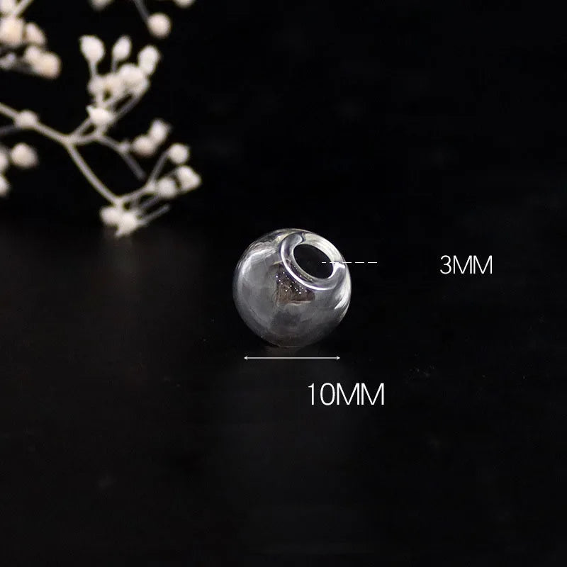 Hollow Glass Ball Orbs — Clear Bubble Vials for Jewelry Making