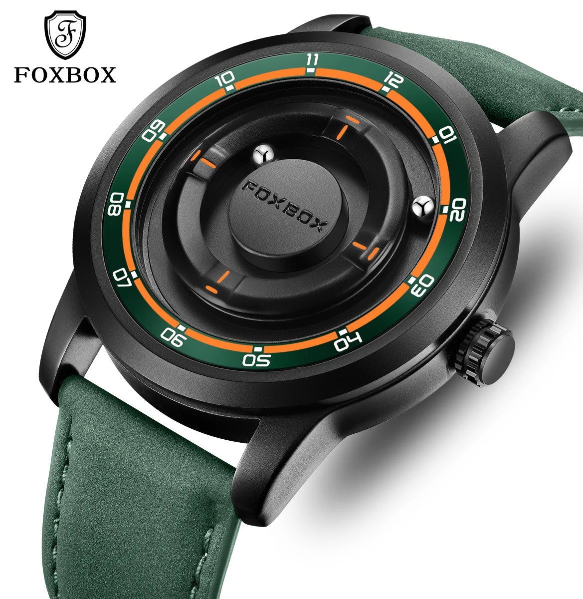 foxbox Planet Design Quartz Watch — Floating Magnetic Pointer Men's Timepiece