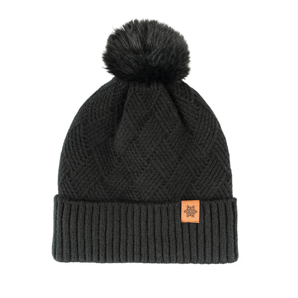 Winter Thermal Accessory Set — Knit Beanie, Scarf & Touchscreen Gloves