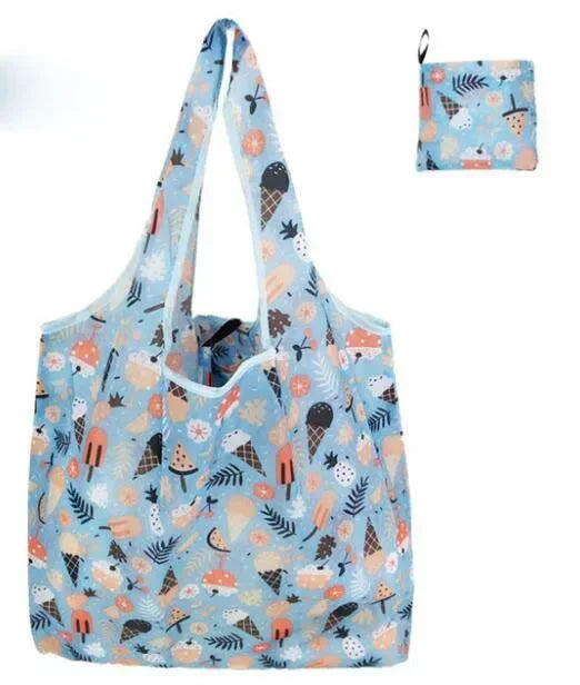 eTya Reusable Floral Shopping Bag — Foldable Large Capacity Tote