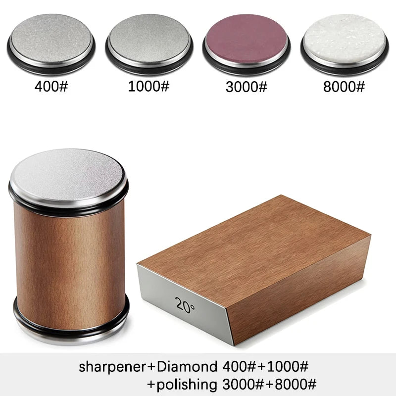 Niiruo Rolling Knife Sharpener — Double Sided Diamond Stone Roller