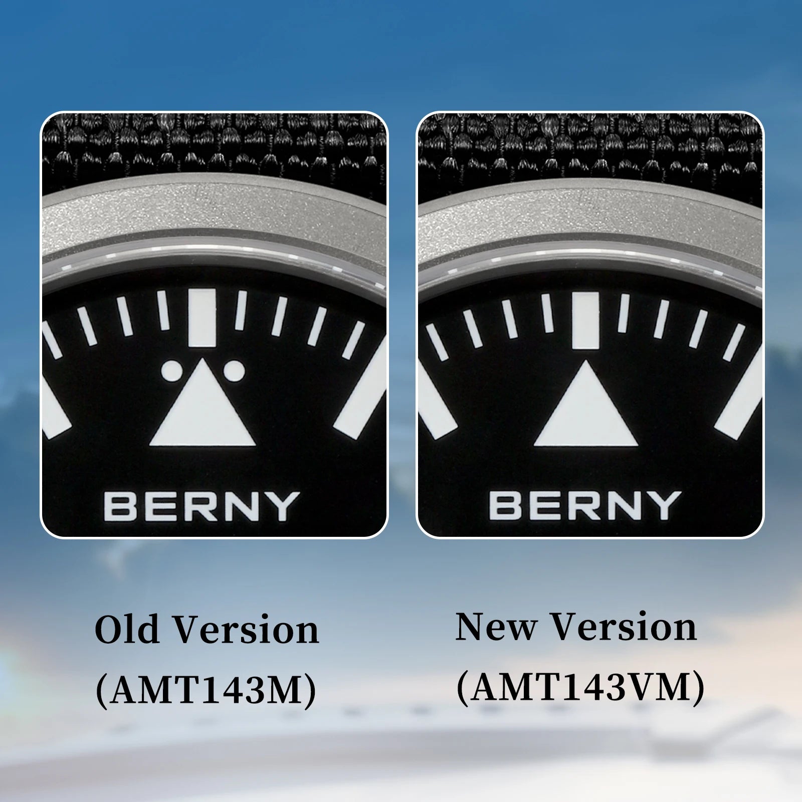 BERNY Full Titanium Automatic Watch — Sapphire Glass & Luminous Aviation Style
