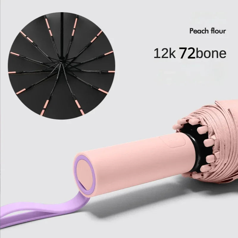 Automatic Windproof Umbrella — Large UV Protection Folding Rain Umbrella