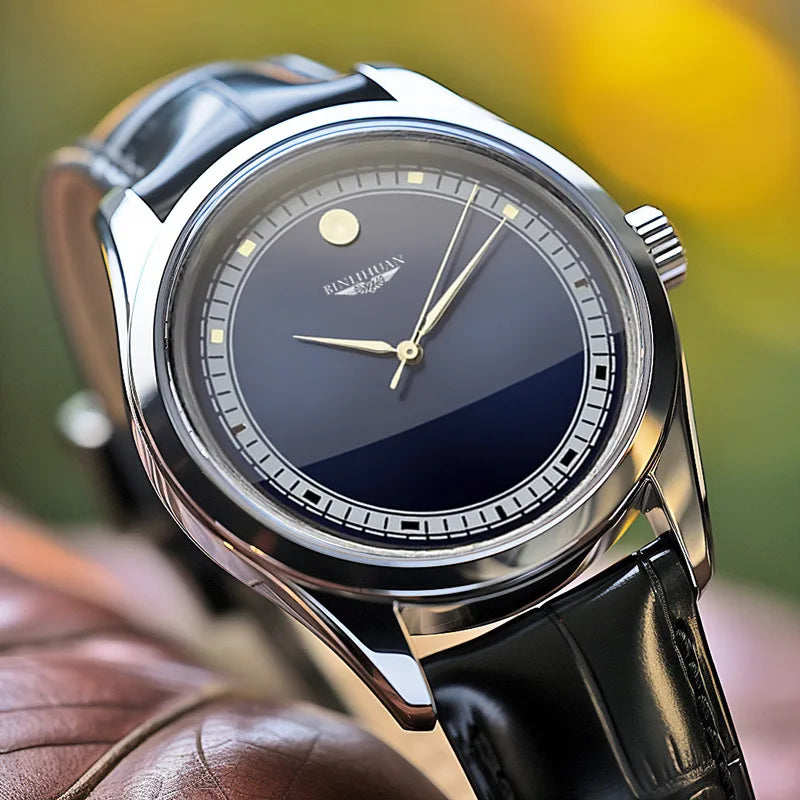 Men's Leather Strap Quartz Watch — Elegant Business & Leisure Timepiece