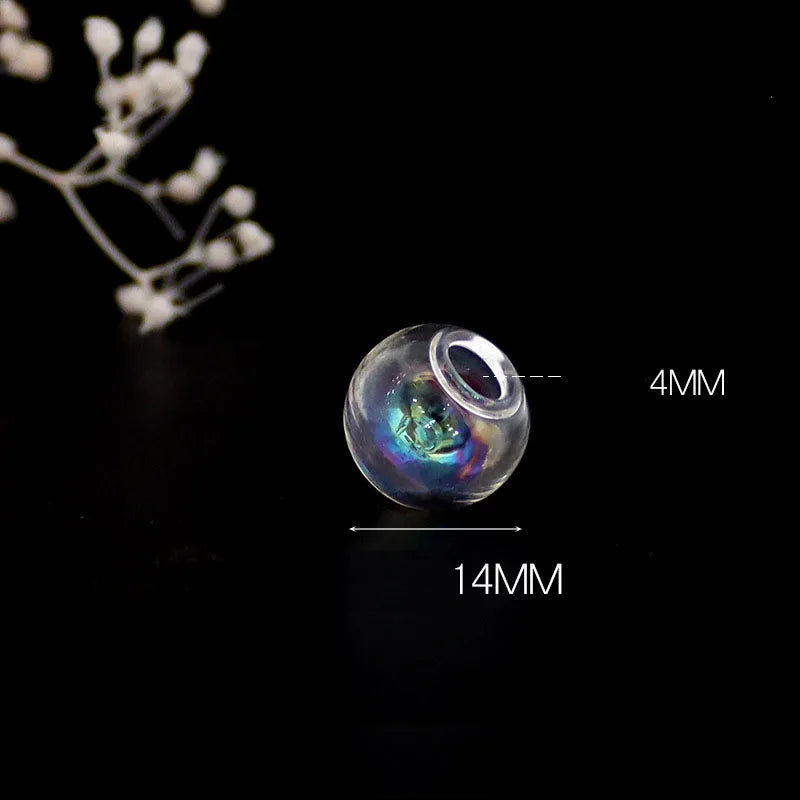 Hollow Glass Ball Orbs — Clear Bubble Vials for Jewelry Making