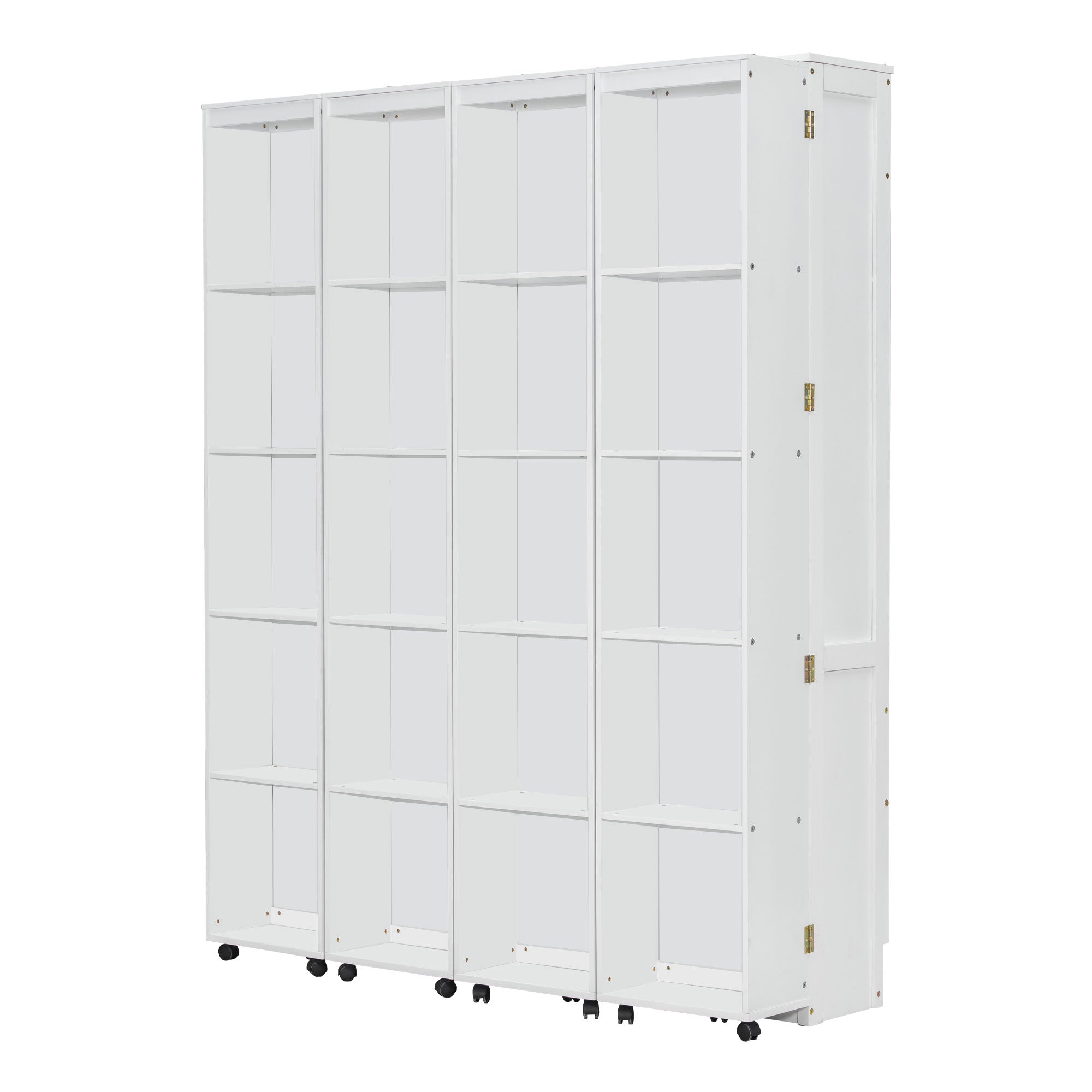 Queen Murphy Bed Wall Bed with Storage Doors, White(OLD SKU:LP000381AAK)