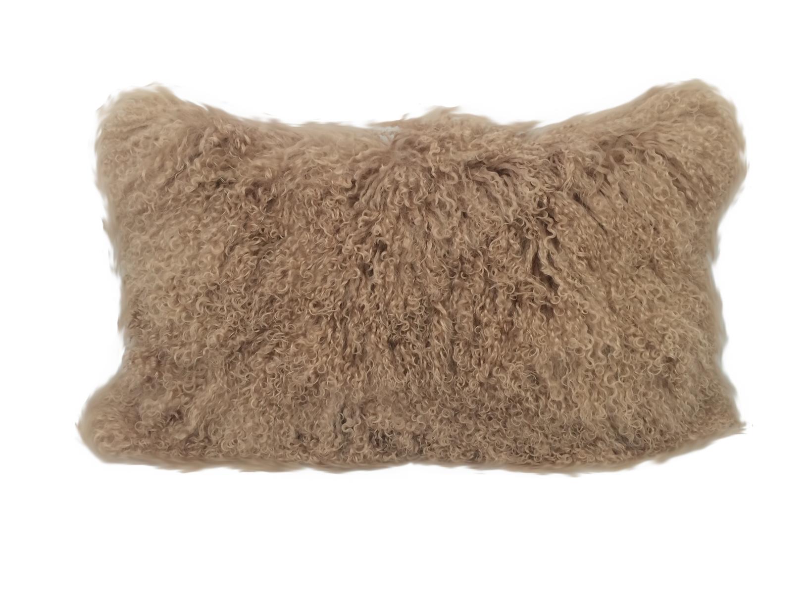 17" X 27" Beige Microsuede Down Lumbar Throw Pillow
