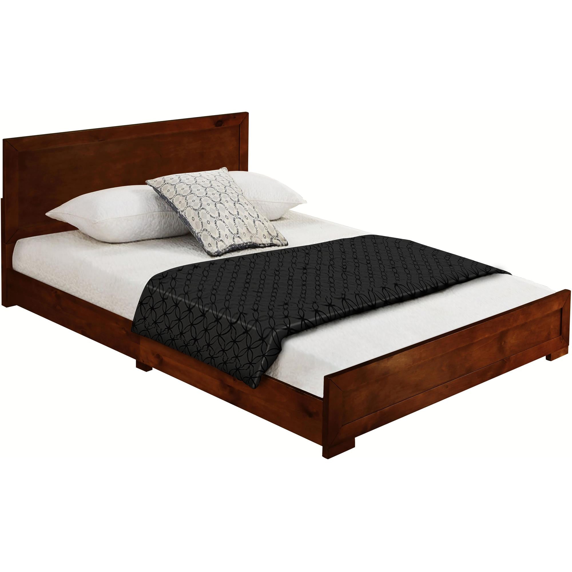 Two Piece Brown Solid and Manufactured Wood Bedroom Set