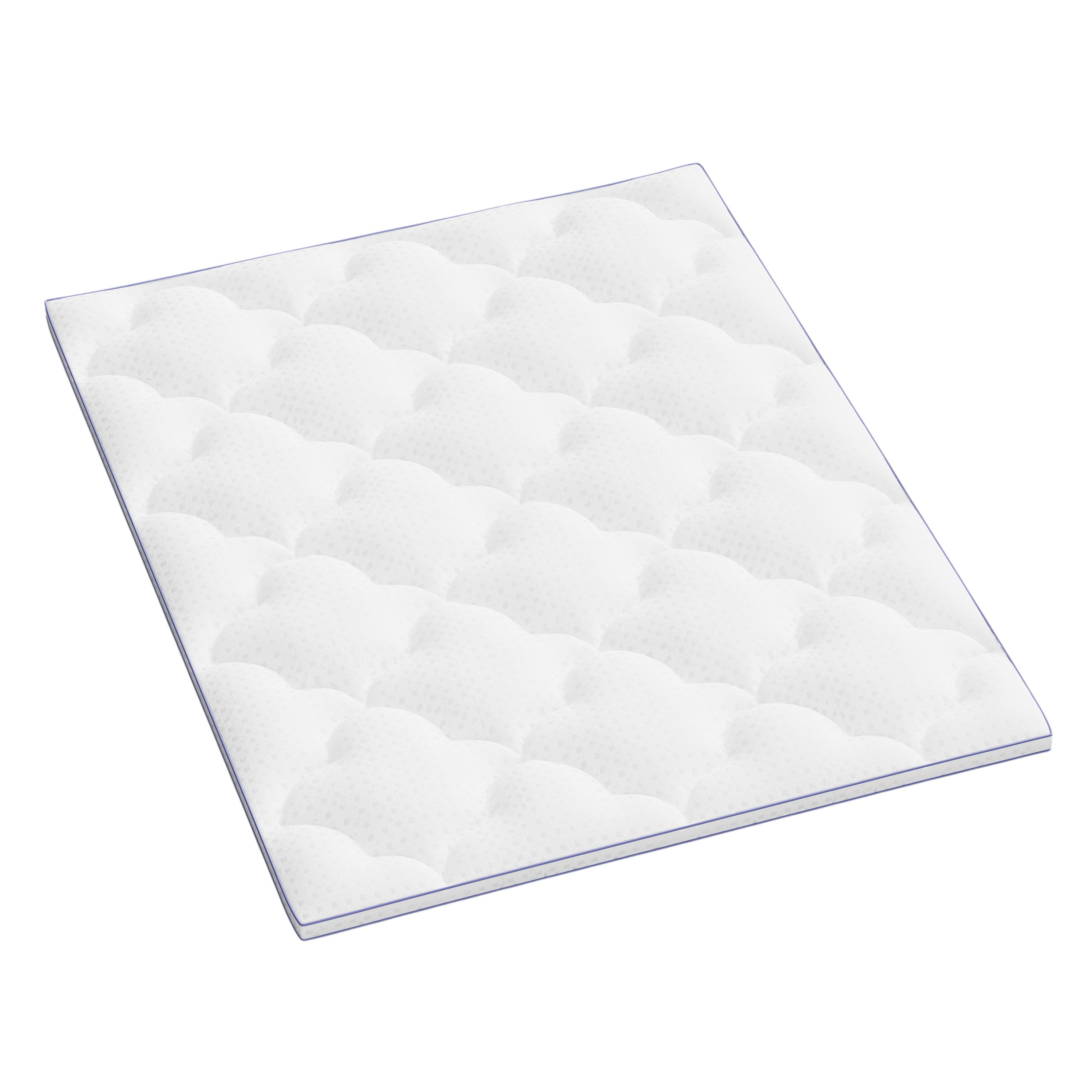 2" White Cotton California King Mattress Topper