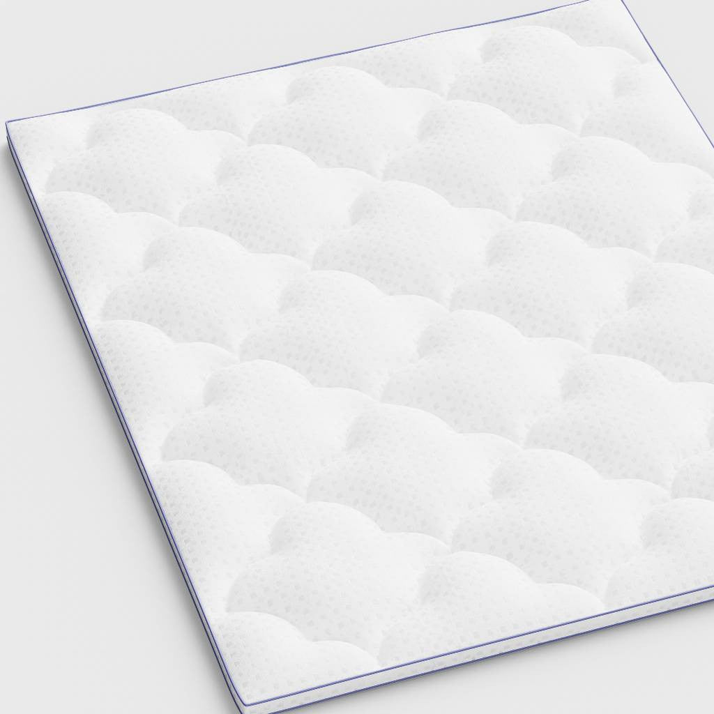 2" White Cotton California King Mattress Topper