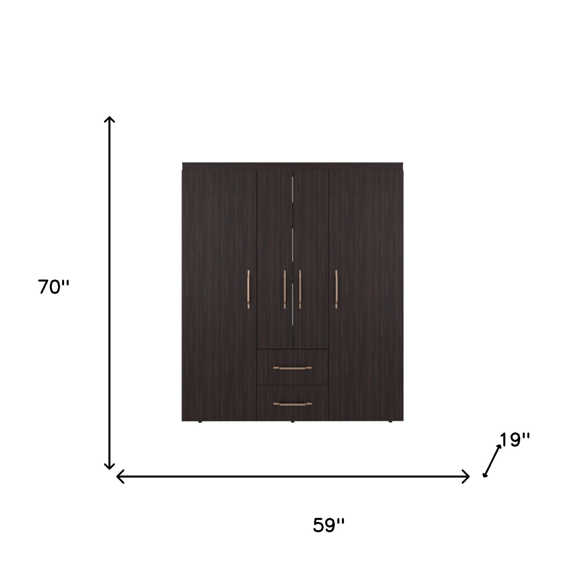 Two Piece Brown Bedroom Set