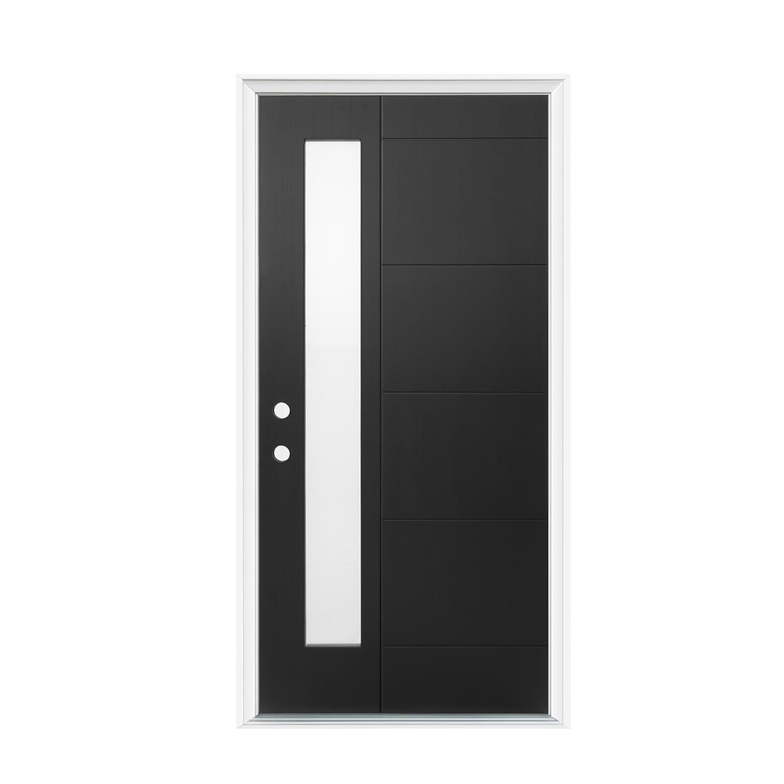 82" X 38" Black Composite Prehung Door