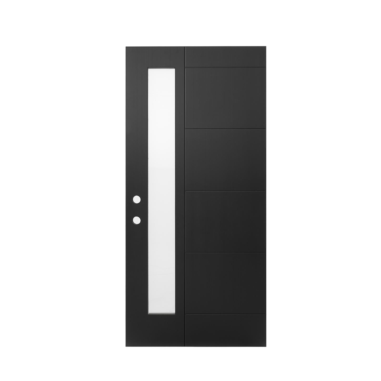 82" X 38" Black Composite Prehung Door