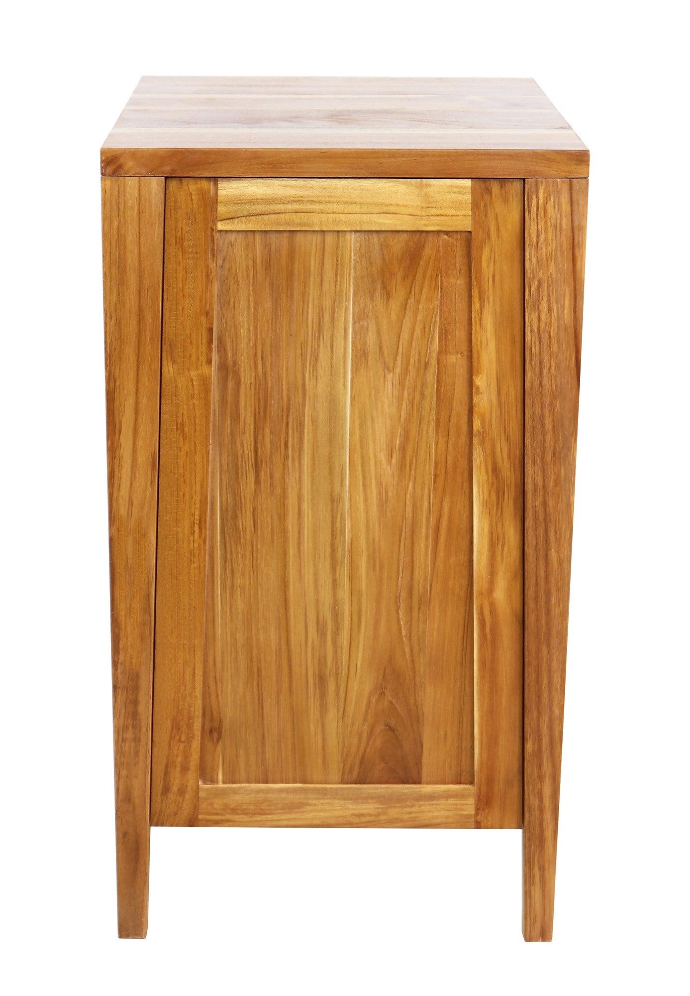18" Light Brown Solid Wood Freestanding Single Door Bathroom Vanity