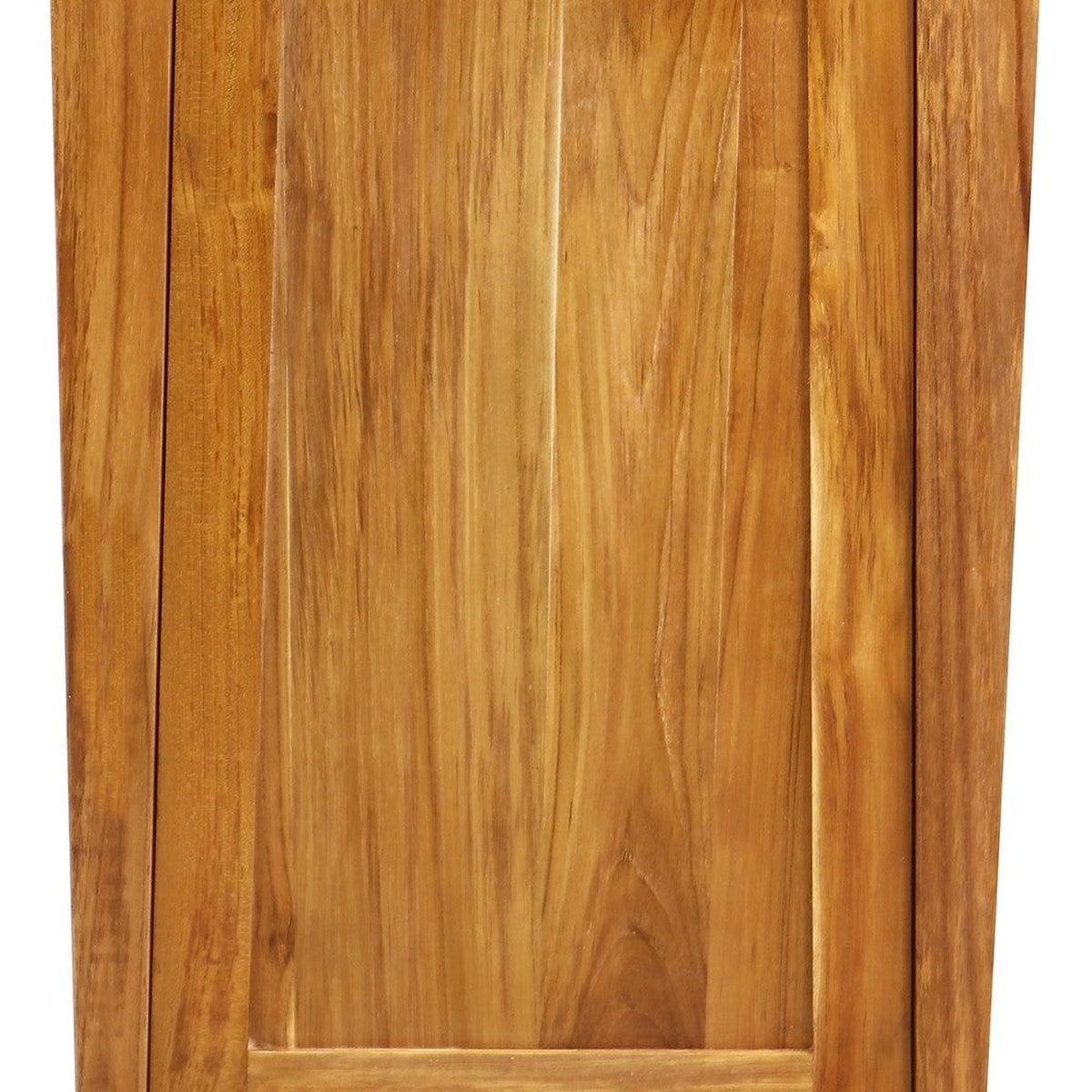 18" Light Brown Solid Wood Freestanding Single Door Bathroom Vanity