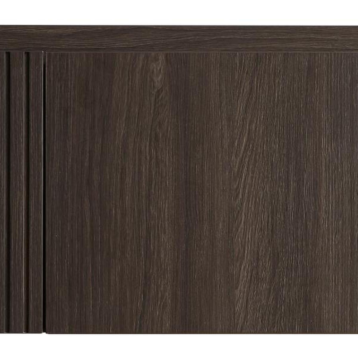 35" Brown Wood Floating Single Door Bathroom Vanity