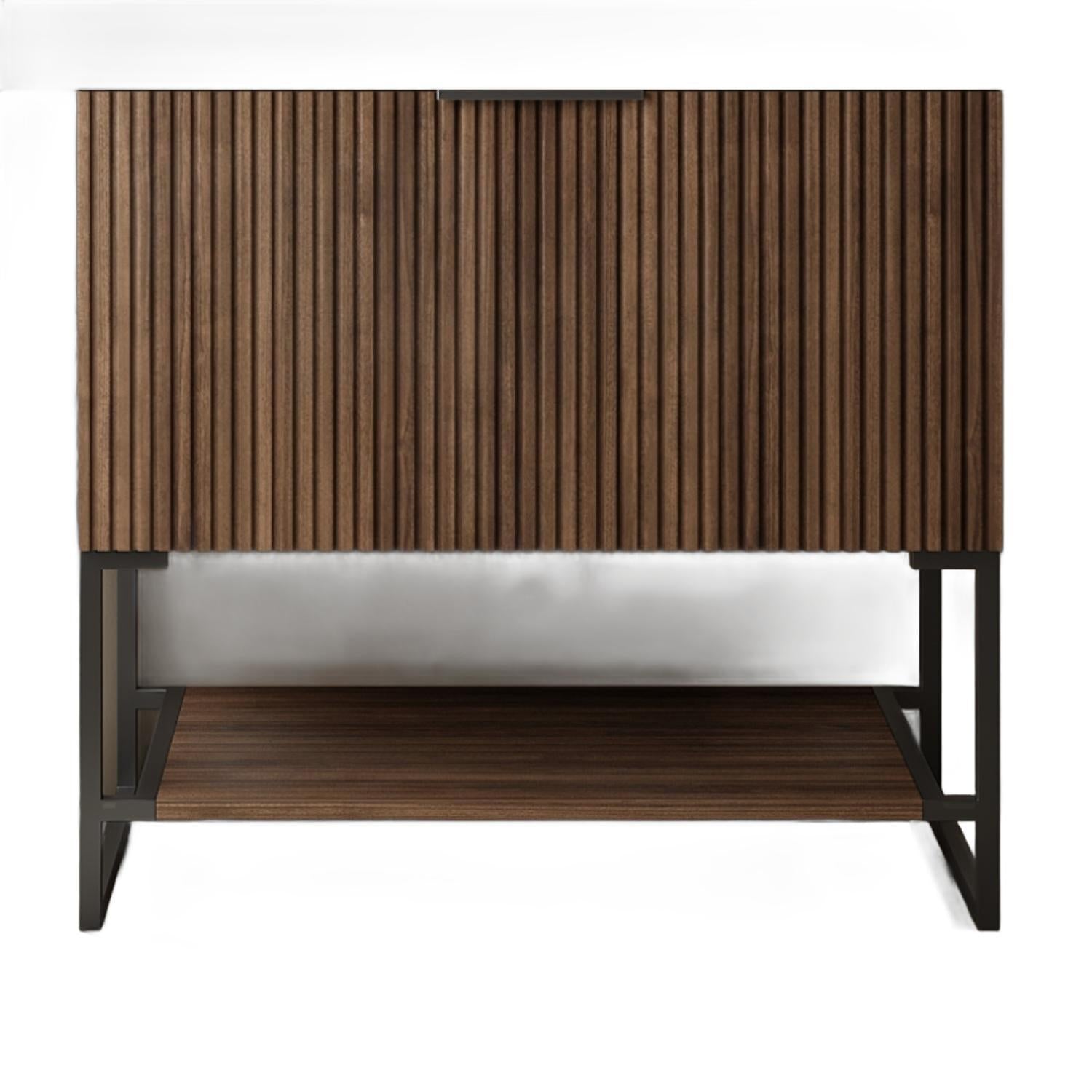 30" Brown Wood Bathroom Vanity