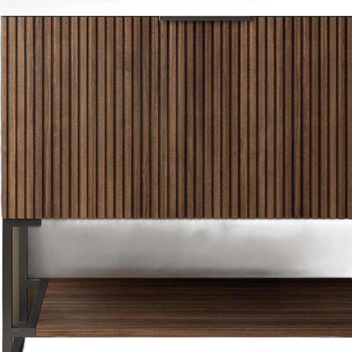 30" Brown Wood Bathroom Vanity