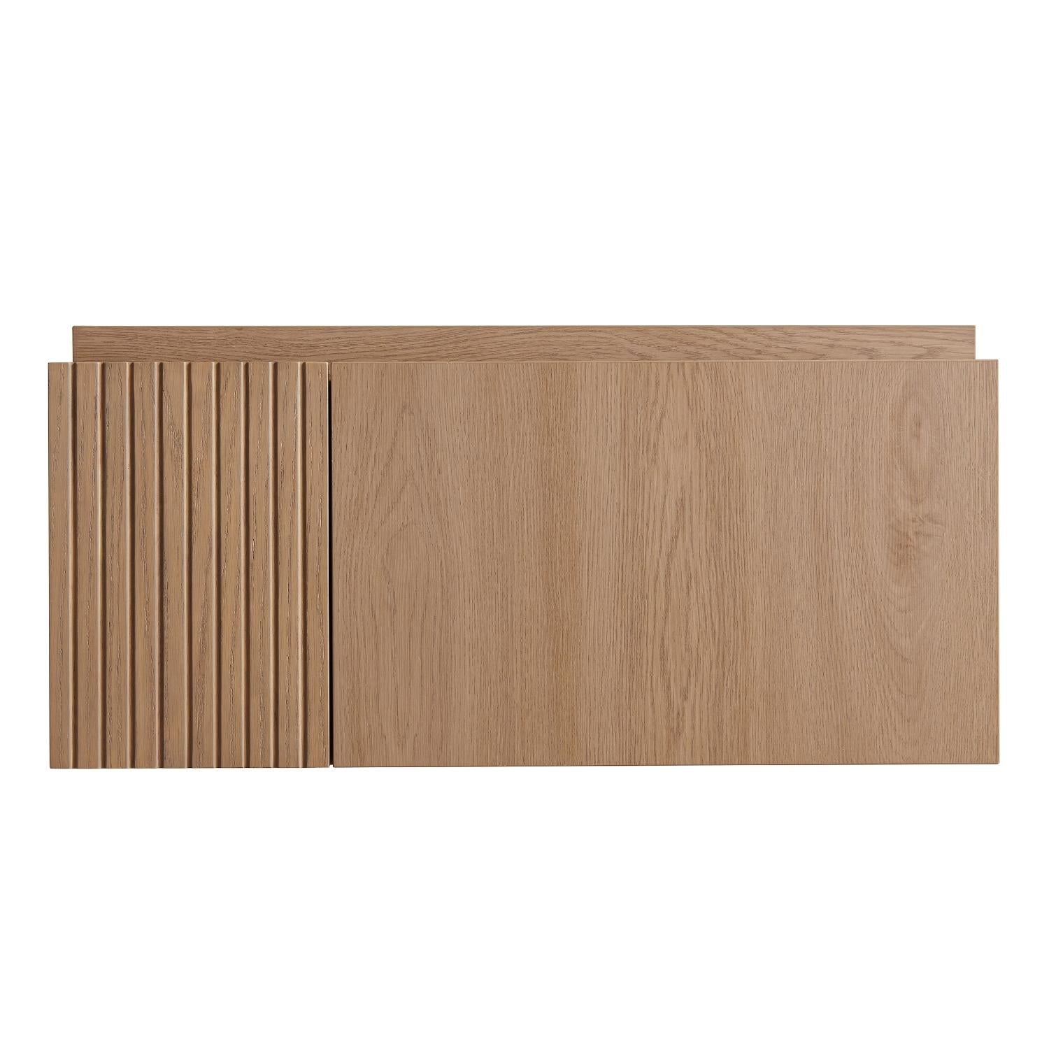 30" Brown Wood Floating Single Door Bathroom Vanity