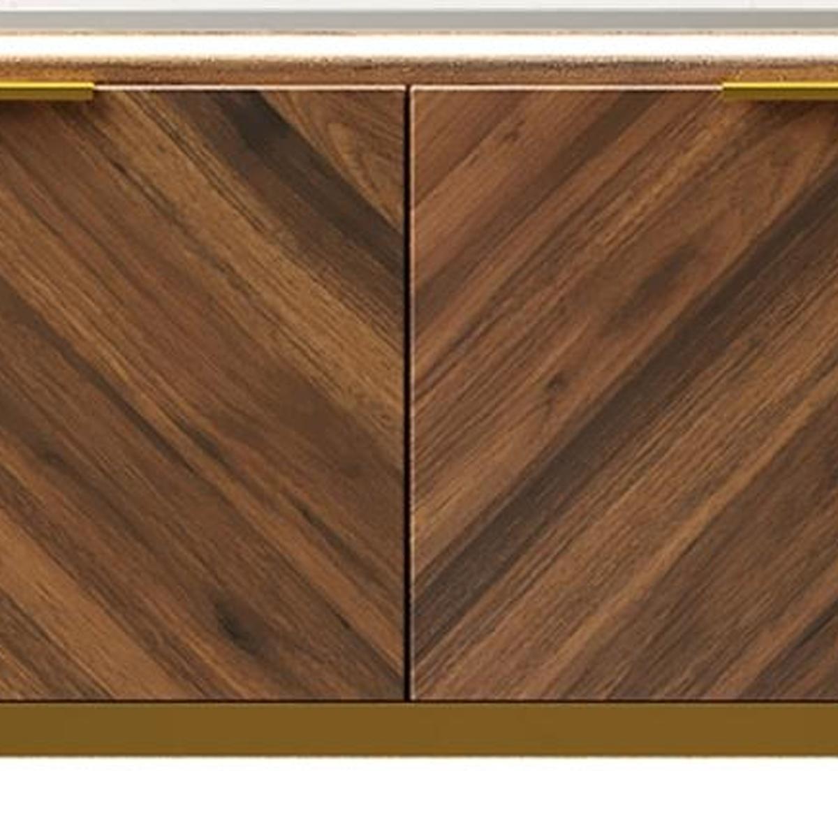 48" Brown Wood Floating Bathroom Vanity With Two Drawers