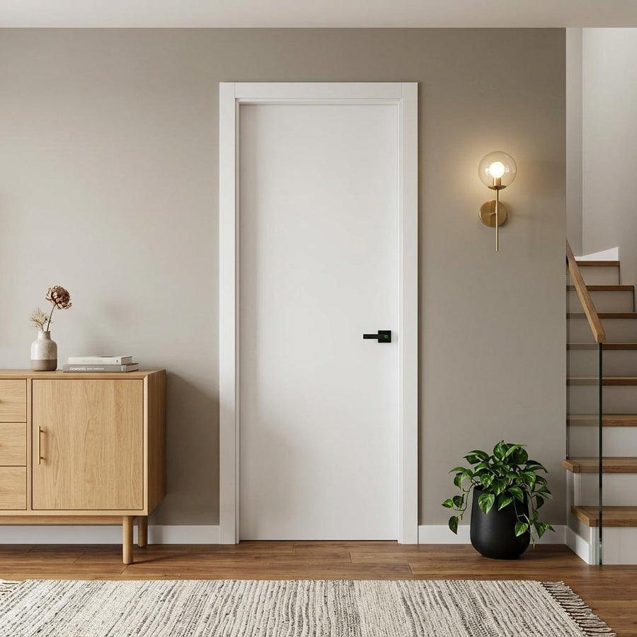 80" X 24" White PVC Slab Door
