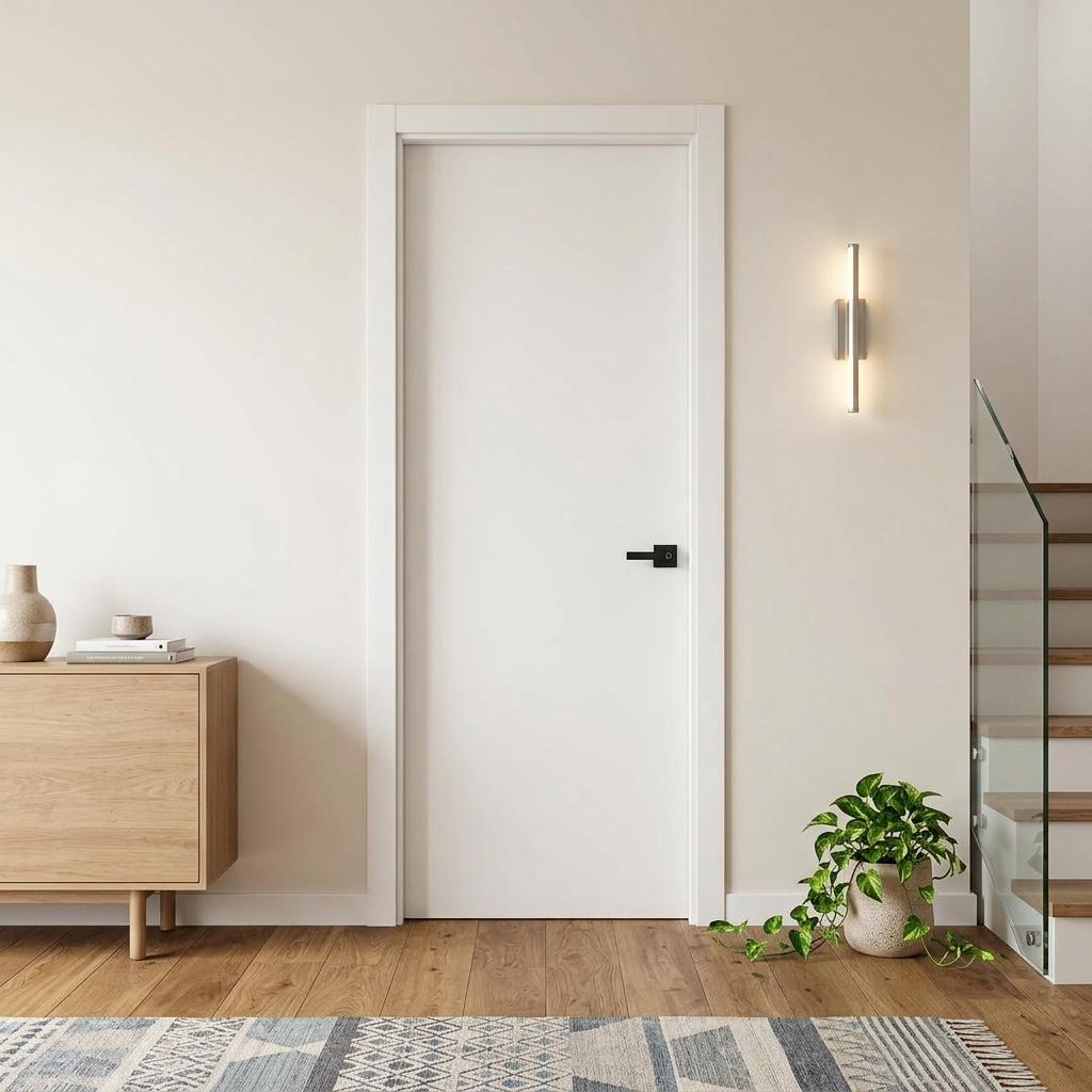 80" X 32" White PVC Slab Door