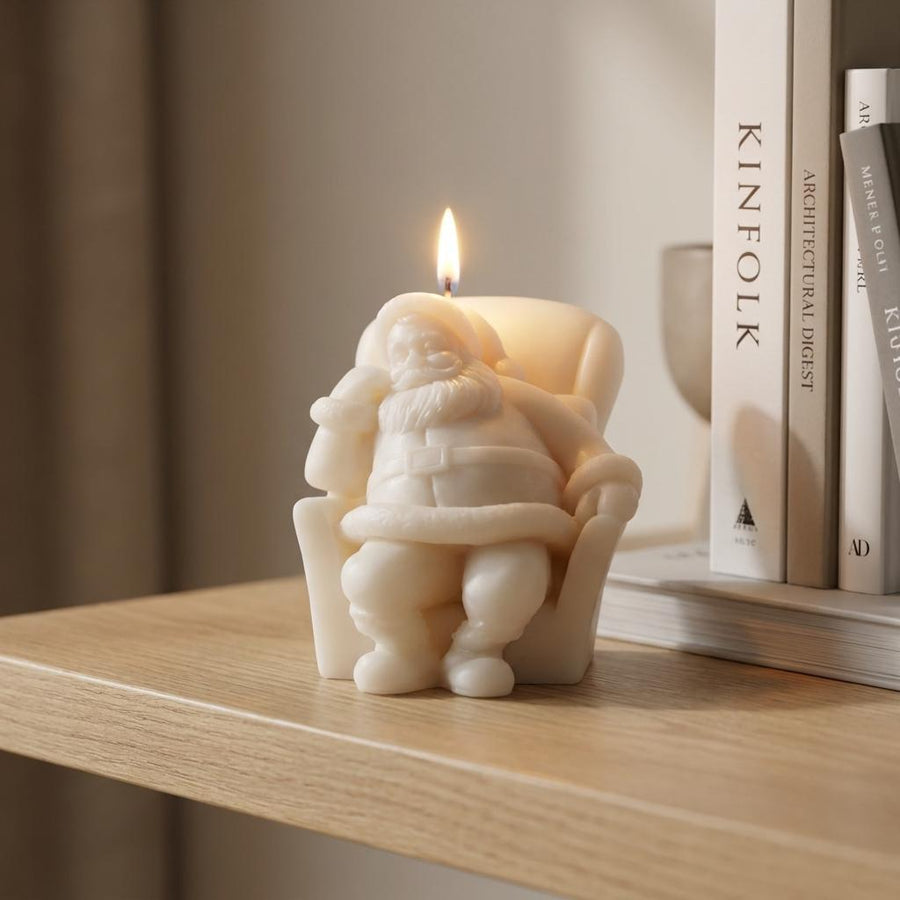 3" Ivory Mistletoe Scented Dimensional Form Candle Novelty Novelty