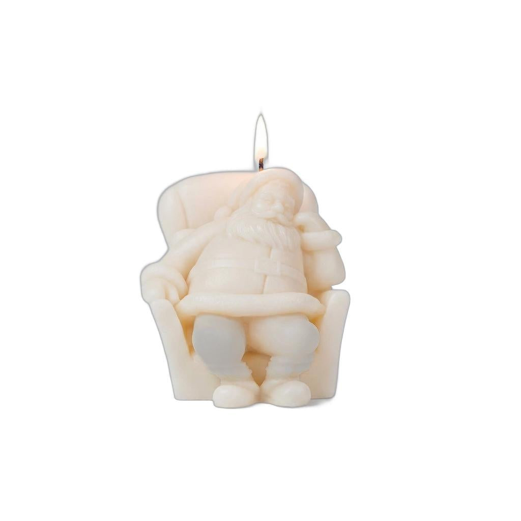 3" Ivory Mistletoe Scented Dimensional Form Candle Novelty Novelty