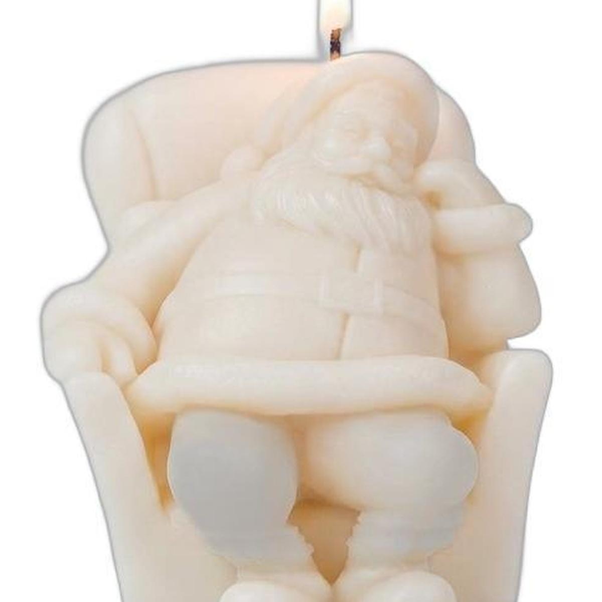 3" Ivory Mistletoe Scented Dimensional Form Candle Novelty Novelty