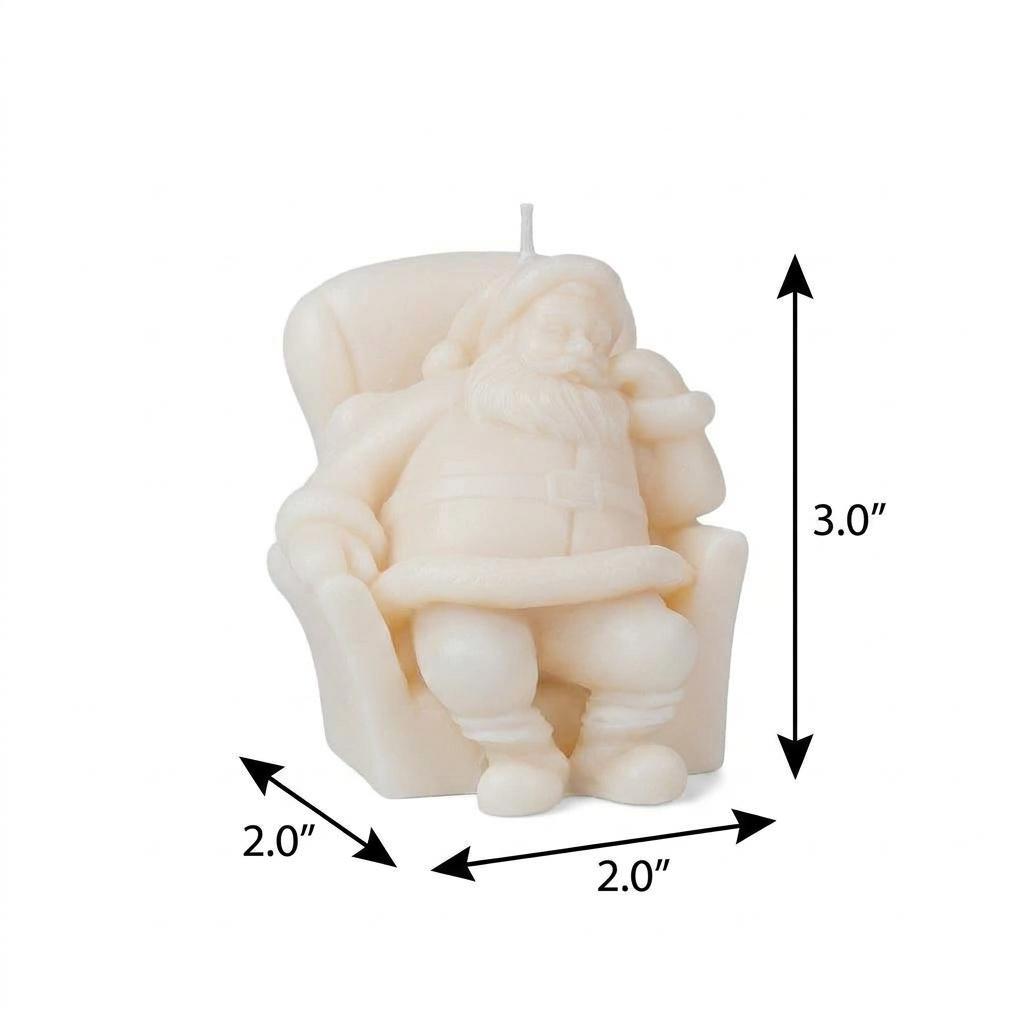 3" Ivory Mistletoe Scented Dimensional Form Candle Novelty Novelty