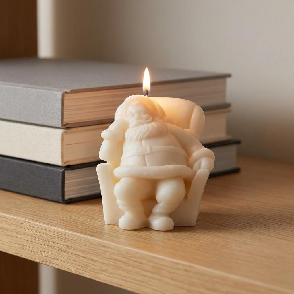 3" Ivory Creamy Vanilla Scented Dimensional Form Candle Novelty Novelty