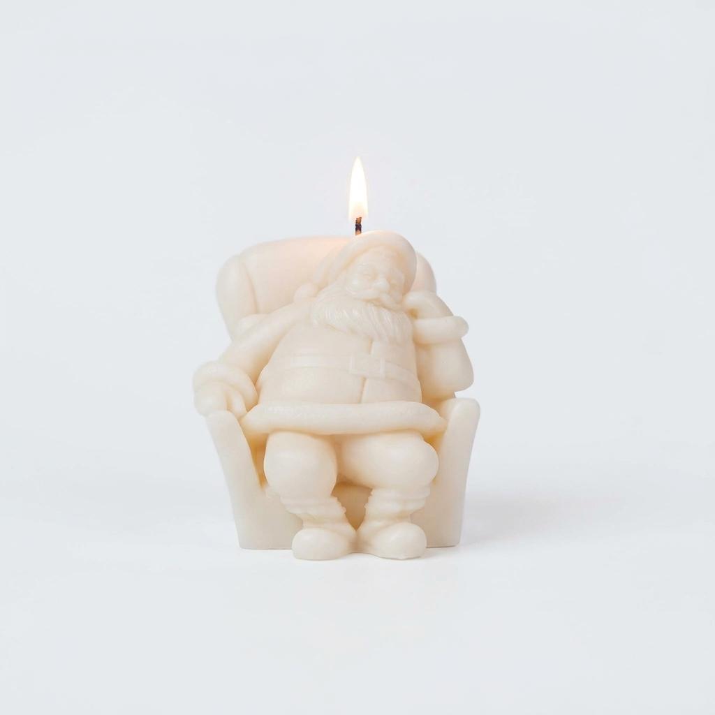 3" Ivory Creamy Vanilla Scented Dimensional Form Candle Novelty Novelty