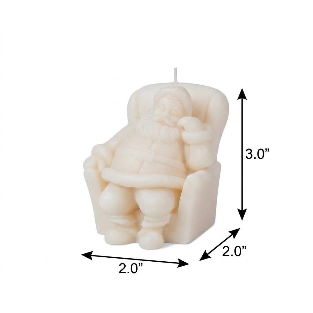 3" Ivory Creamy Vanilla Scented Dimensional Form Candle Novelty Novelty