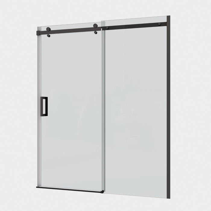 74" X 54" Aluminum And Tempered Glass Shower Door