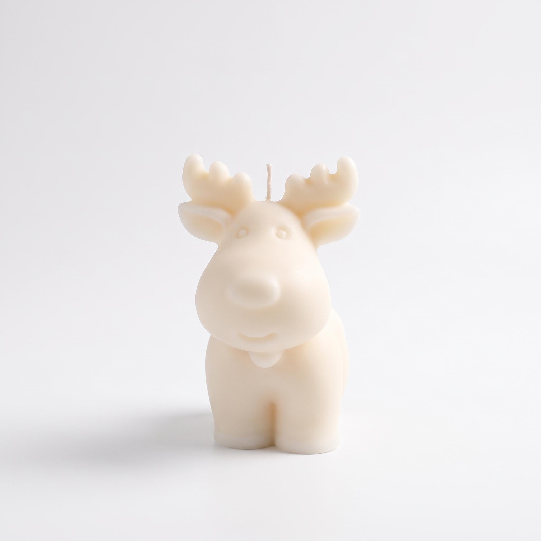 2" Ivory Mistletoe Scented Candle Abstract Designer