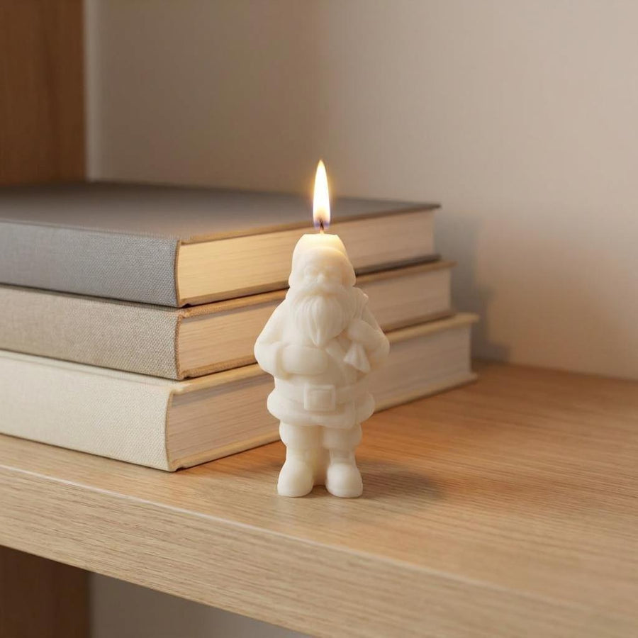 4" Ivory Mistletoe Scented Dimensional Form Candle Novelty Novelty