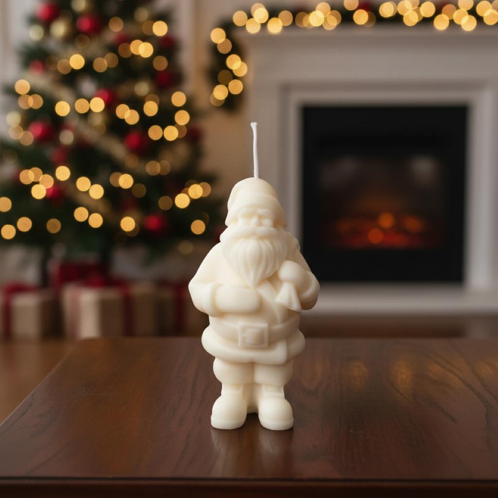 4" Ivory Mistletoe Scented Dimensional Form Candle Novelty Novelty