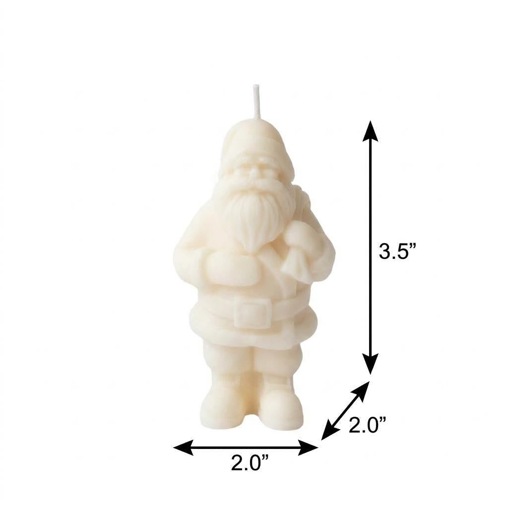 4" Ivory Mistletoe Scented Dimensional Form Candle Novelty Novelty