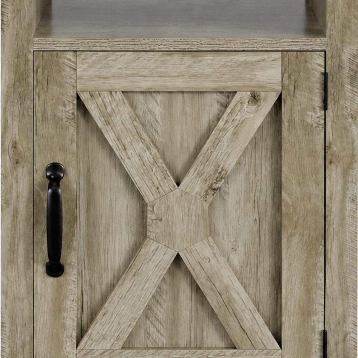 25" Light Gray Wood Nightstand