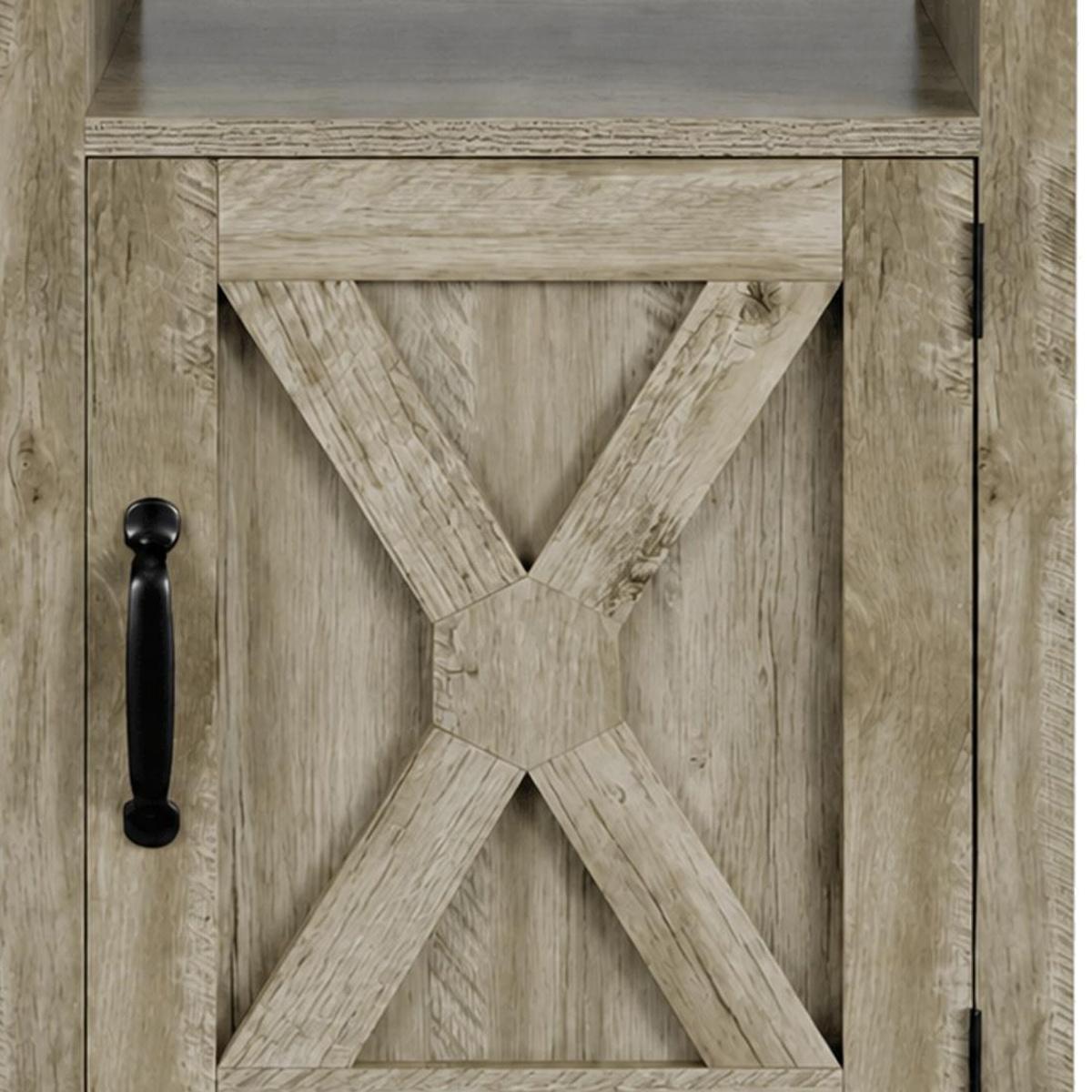25" Light Gray Wood Nightstand